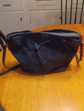Talbots Leather Navy Blue Crossbody Shoulder Bag